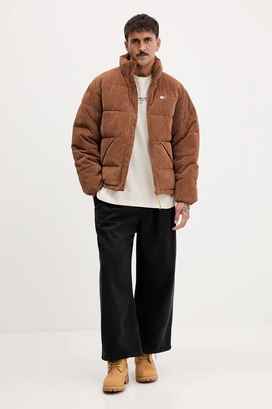 Tommy Jeans geacă din velur DM0DM22031 maro AW25