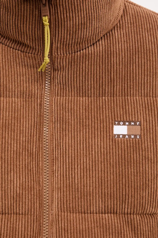Jakna iz rebrastega žameta Tommy Jeans DM0DM22031 rjava