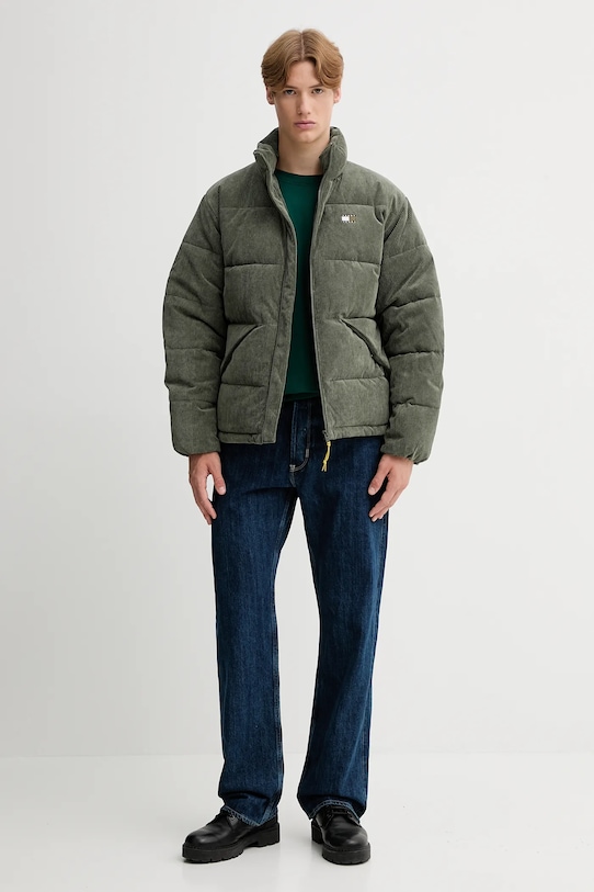 Tommy Jeans geacă din velur DM0DM22031 verde AW25