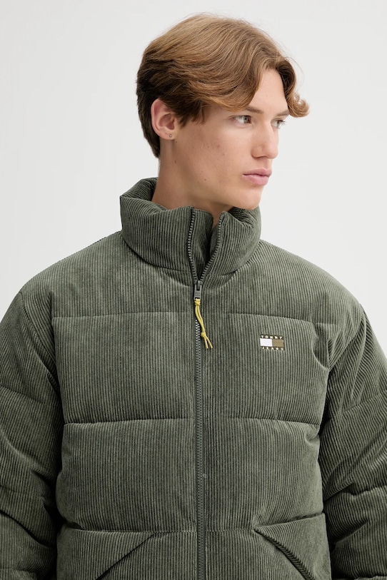 Tommy Jeans geacă din velur verde DM0DM22031