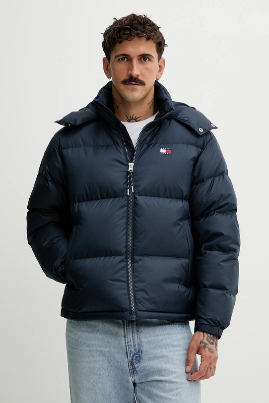 Páperová bunda Tommy Jeans zateplené tmavomodrá DM0DM22036