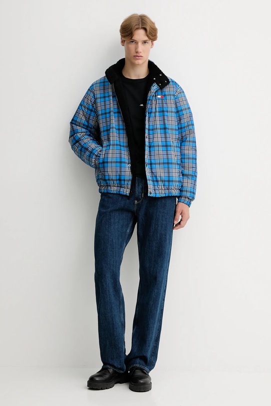 Îmbrăcăminte Tommy Jeans geacă cu două fețe DM0DM22064 albastru