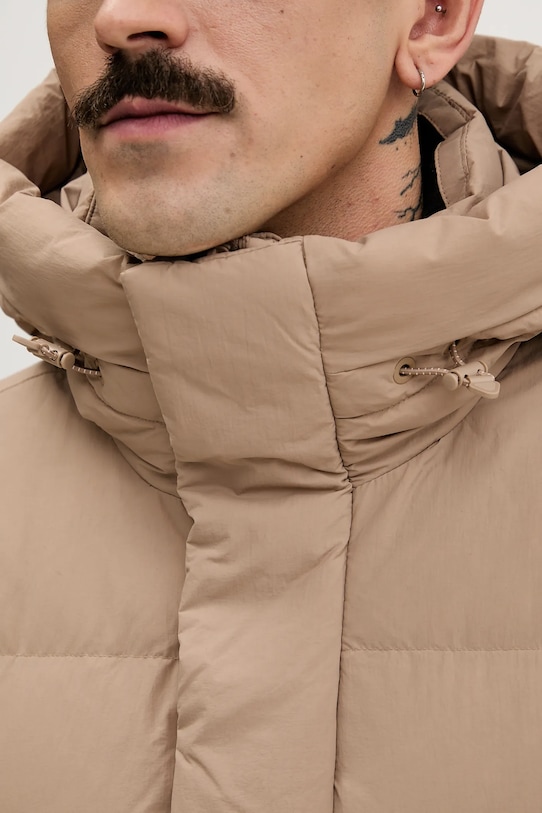 Péřová bunda Tommy Jeans DM0DM22255 béžová