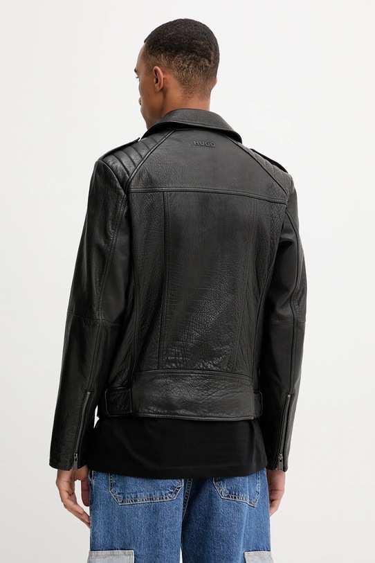 Ρούχα Δερμάτινo jacket HUGO 50542108 μαύρο