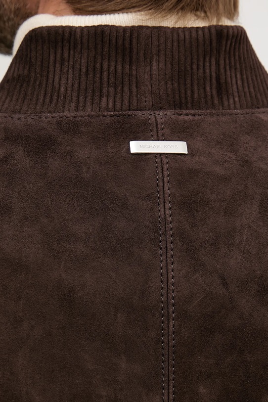 Michael Kors kurtka bomber zamszowa CT5801E4R4 brązowy