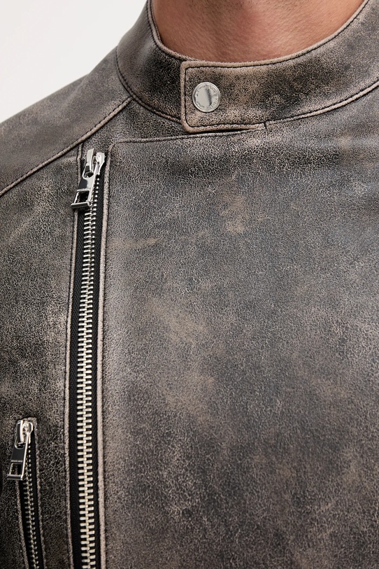 Michael Kors geacă de piele gri CT5800M69T