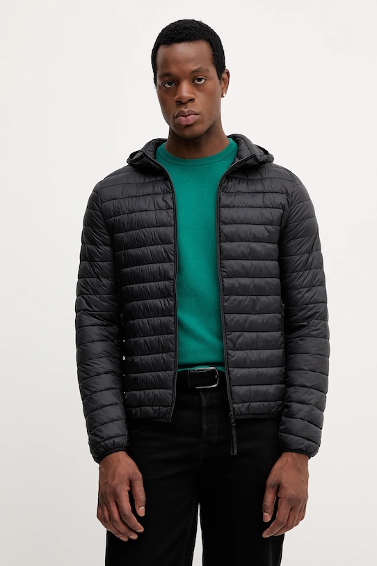 United Colors of Benetton geacă cu captuseala negru 2TWDUN06I