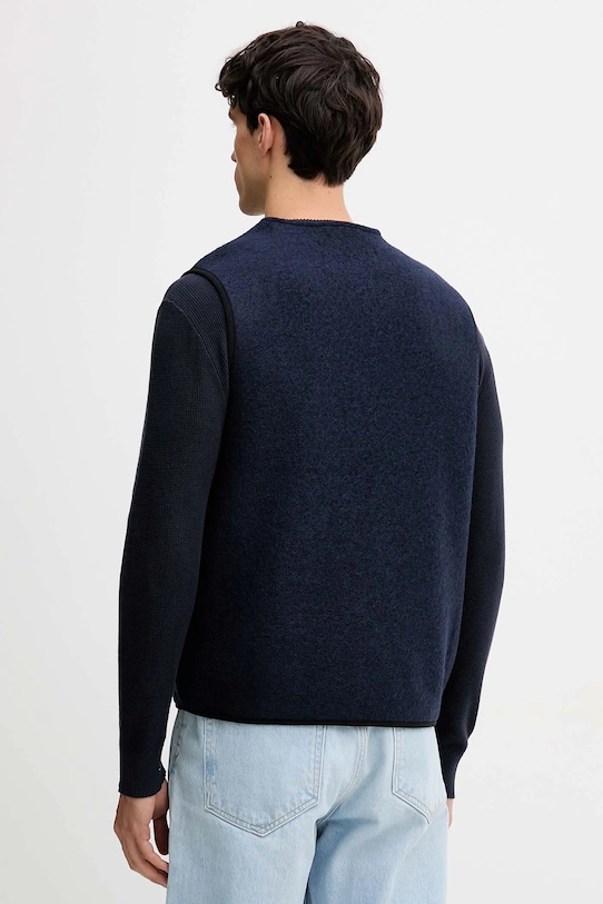 Odzież United Colors of Benetton bezrękawnik z dodatkiem wełny 24RDUJ00R granatowy
