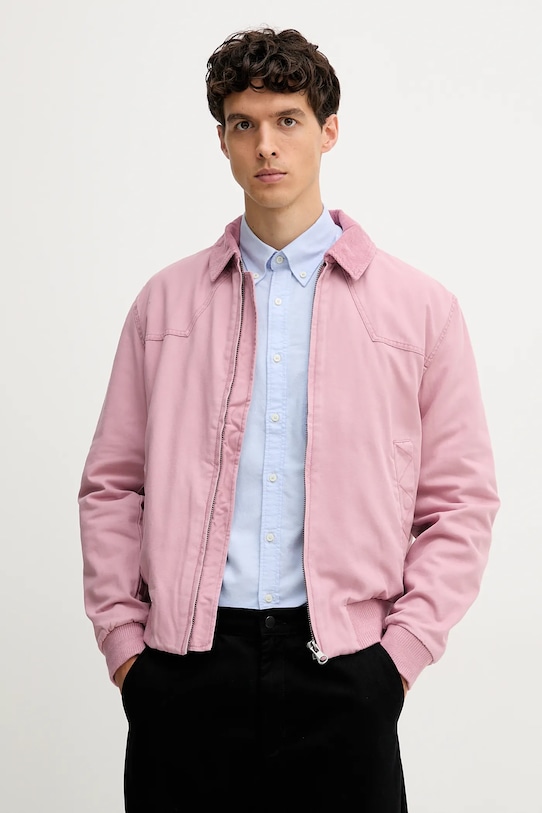 United Colors of Benetton kurtka jeansowa różowy 2QHDUN06K