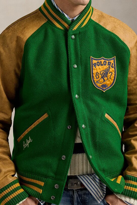 Яке Polo Ralph Lauren Lttrmn Jkt Lined зелен 710970577