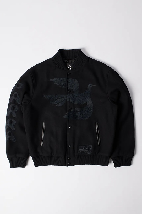 by Parra kurtka bomber z wełną Not movie quality varsity przejściowe czarny 54365