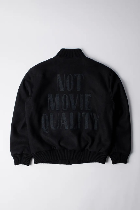 by Parra kurtka bomber z wełną Not movie quality varsity 54365 czarny AW25