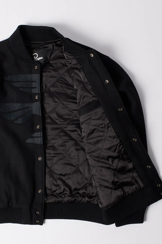 by Parra kurtka bomber z wełną Not movie quality varsity czarny 54365