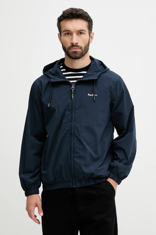 Pepe Jeans geacă cu captuseala bleumarin PM403166