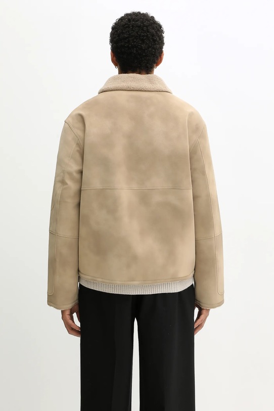 Odzież Represent kurtka Shearling Jacket MLM100132 beżowy