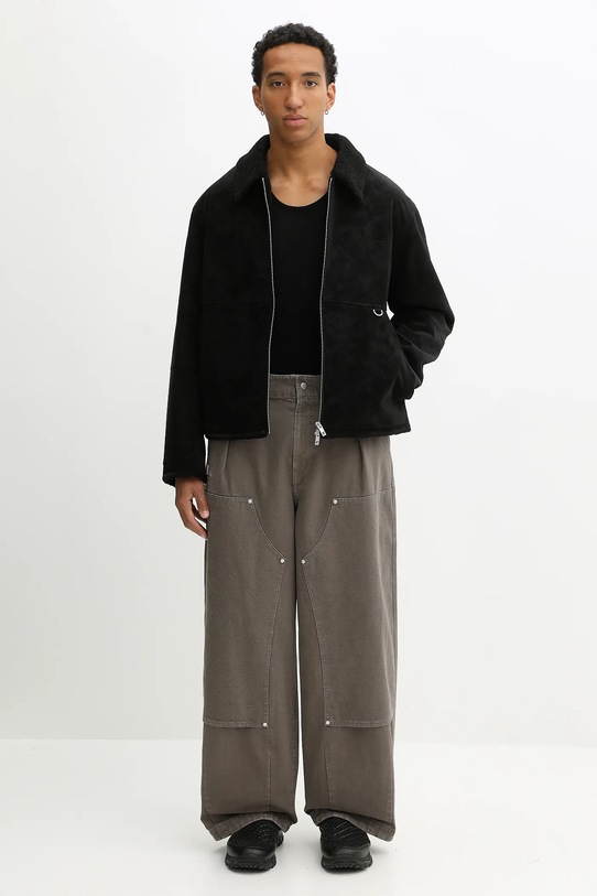 Represent kurtka Shearling Jacket MLM100132 czarny