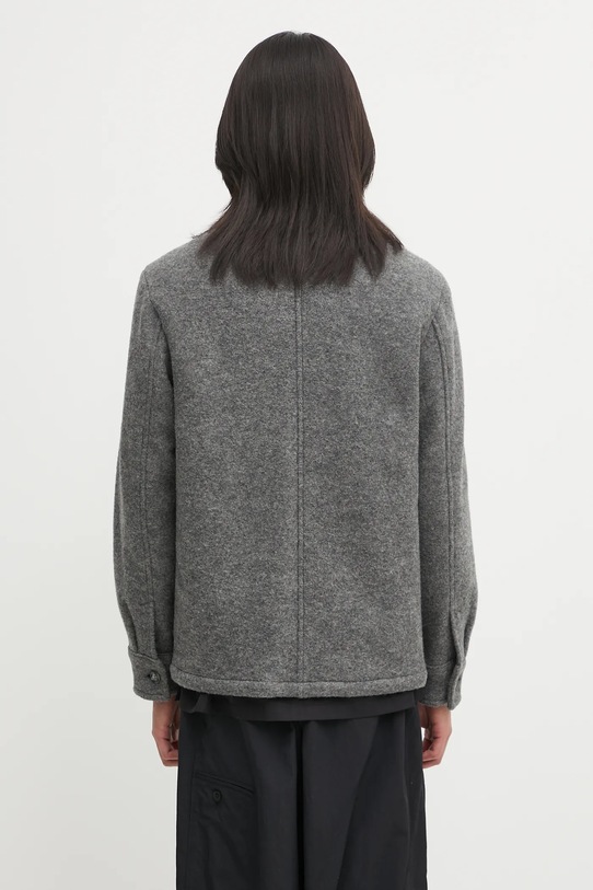 Odzież A.P.C. kurtka wełniana veste emile logo WVBEH.H32029 szary