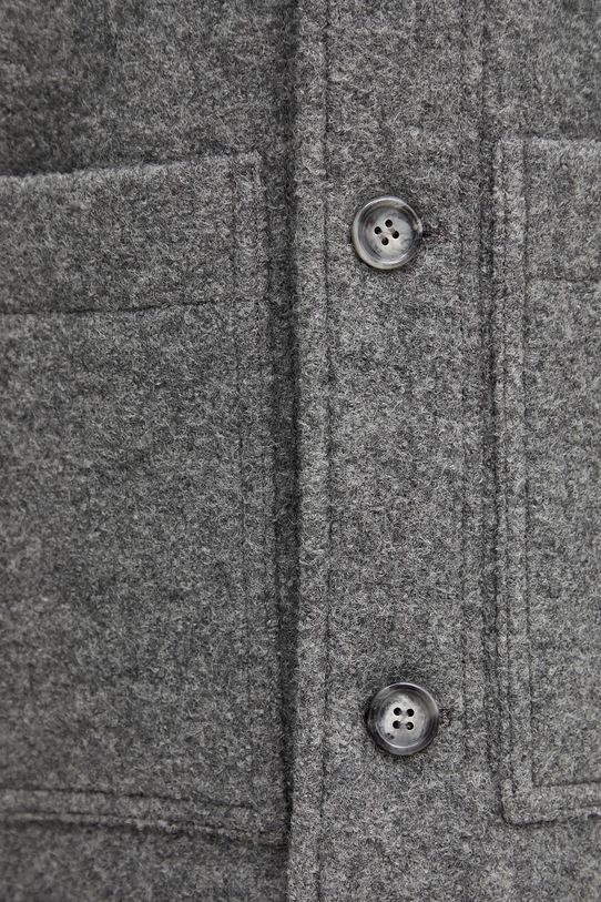 A.P.C. kurtka wełniana veste emile logo WVBEH.H32029 szary