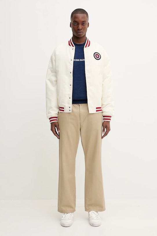 Guess Jeans geacă bomber M5YL15.WHAA2 bej AW25