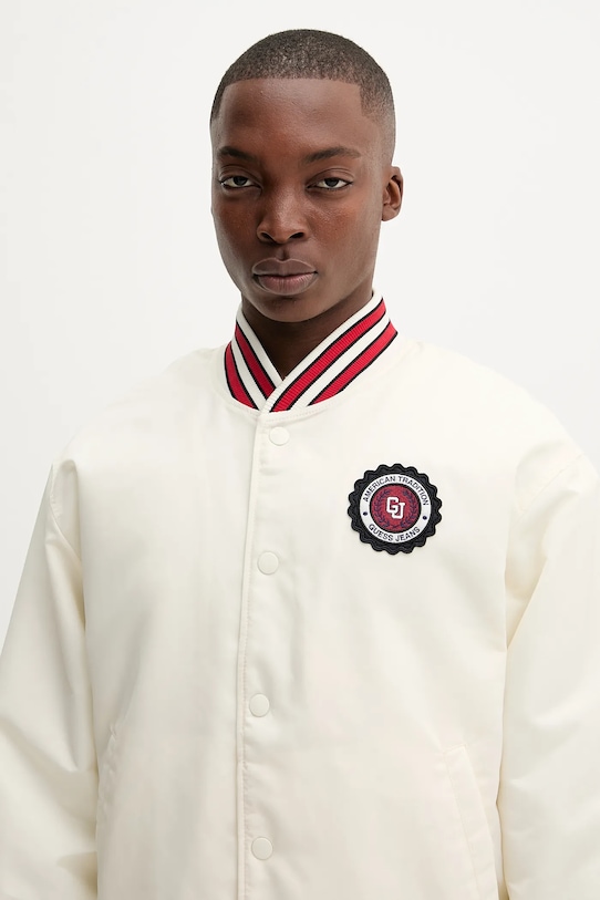 Guess Jeans geacă bomber bej M5YL15.WHAA2