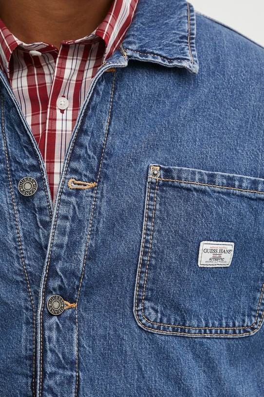 Guess Jeans kurtka jeansowa M5YN50.D5M54 niebieski