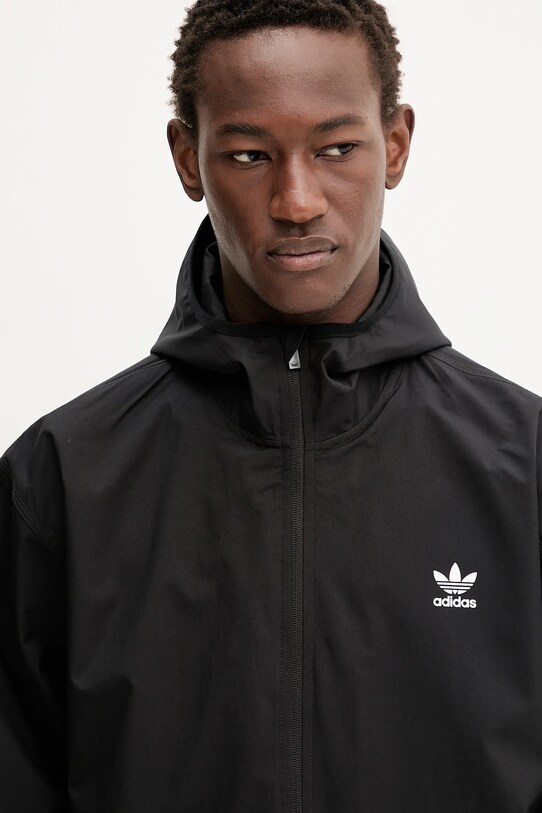 Μπουφάν adidas Originals Essentials μαύρο JW1055