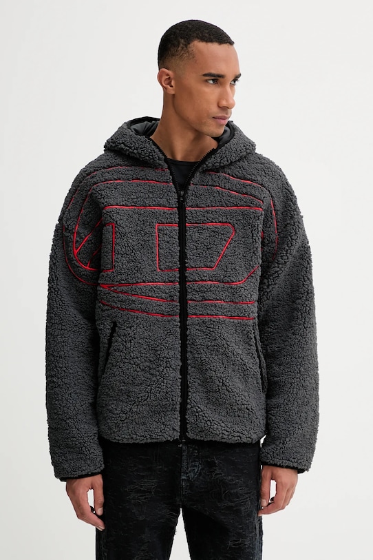 Diesel hanorac fleece S-ZAT imprimeu gri A18947.0KIBT