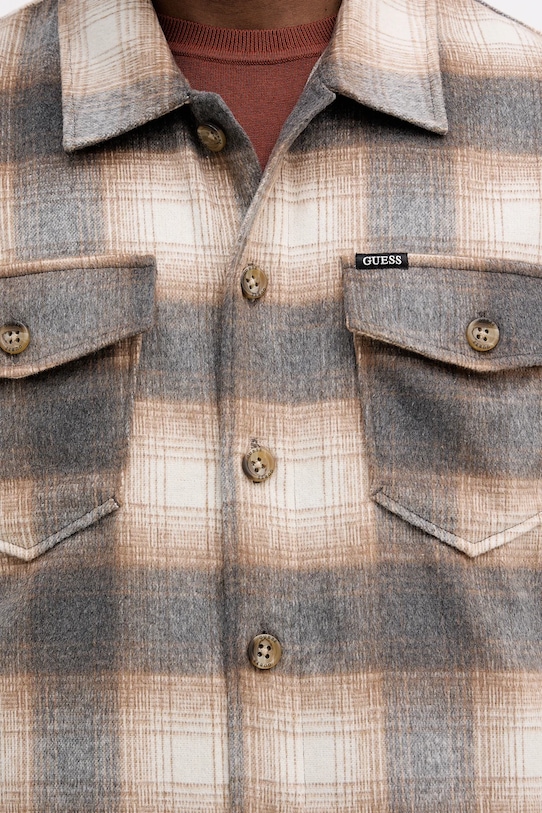 Сорочка з додаванням вовни Guess M5BH31.W2012 бежевий