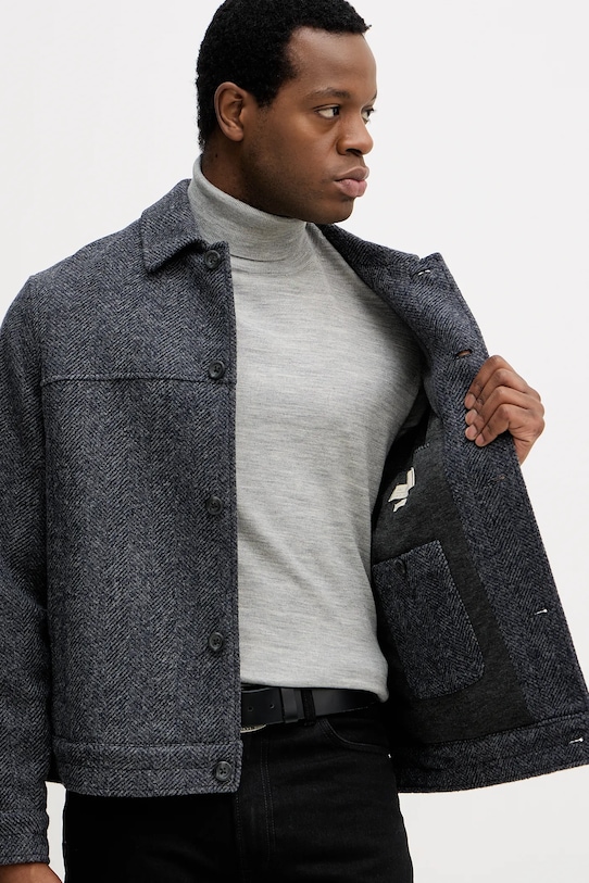 Guess kurtka z dodatkiem wełny HERRINGBONE M5BH88.KA680