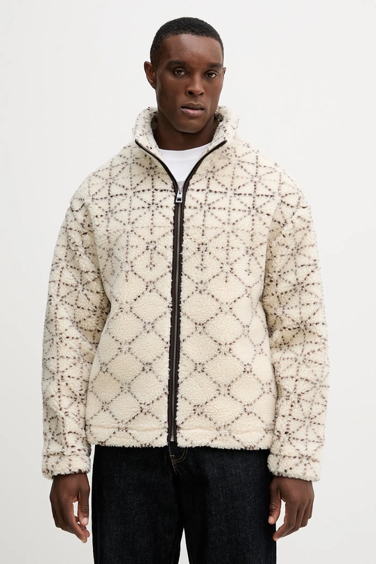 Guess bluza polarowa SOLDIER bez kaptura beżowy M5BL22.K9GV2