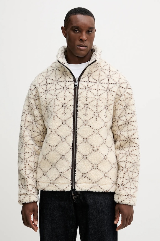 Guess bluza polarowa SOLDIER bez kaptura beżowy M5BL22.K9GV2