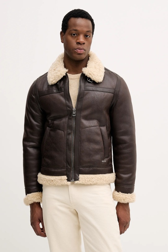 Guess kurtka bez kaptura brązowy M5BL28.W2310