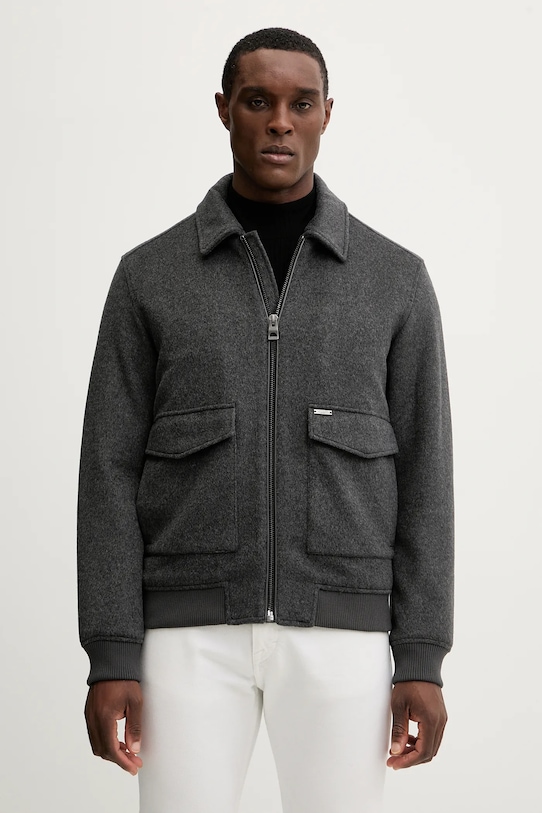 Guess kurtka z dodatkiem wełny pozostałe szary M5BL2K.W0682