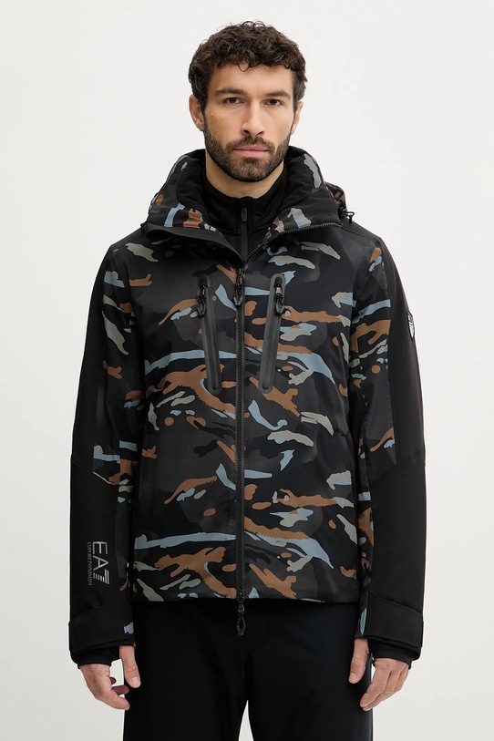 EA7 Emporio Armani kurtka narciarska sporty zimowe czarny AF13889.7M000461