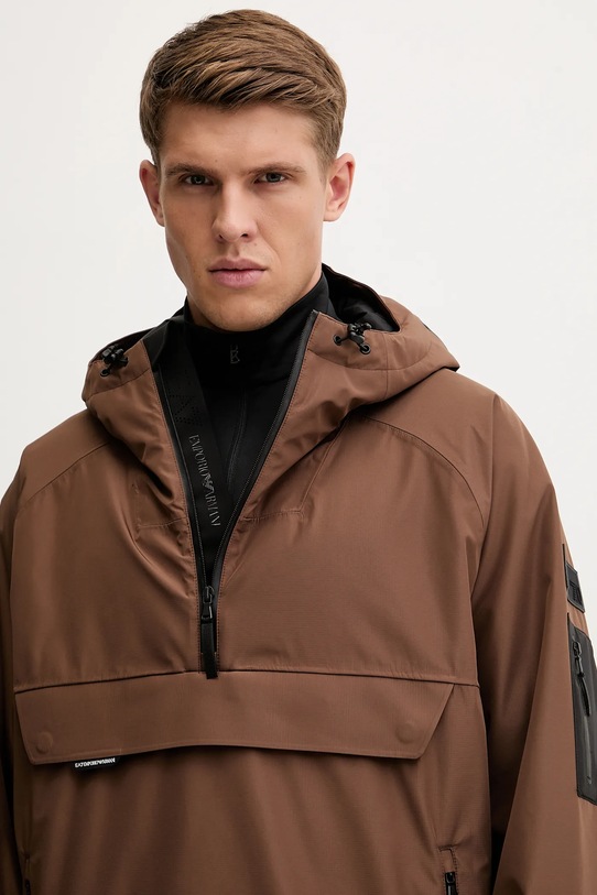 Lyžařská bunda EA7 Emporio Armani hnědá AF15918.7M000464
