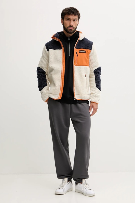 Napapijri bluza polarowa Yupik 3 NP0A4GNSMM91 beżowy AW25