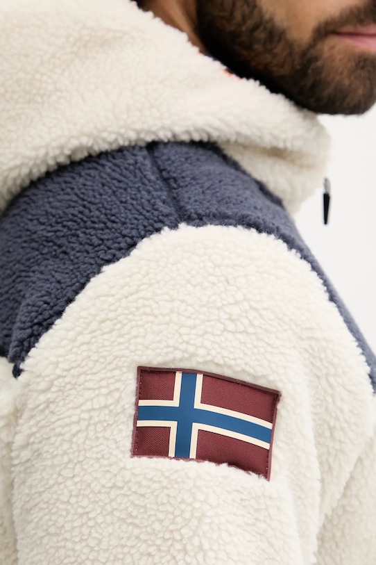 Napapijri hanorac fleece Yupik 3 NP0A4GNSMM91 bej