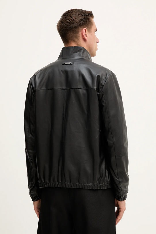 Îmbrăcăminte Emporio Armani geacă de piele 01R55P.01P54 negru
