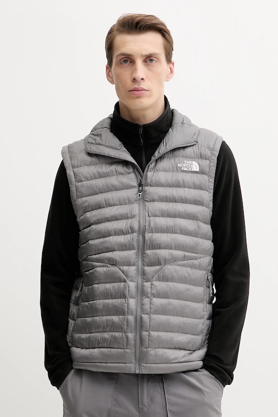 The North Face bezrękawnik Huila bez kaptura szary NF0A8DW40UZ1