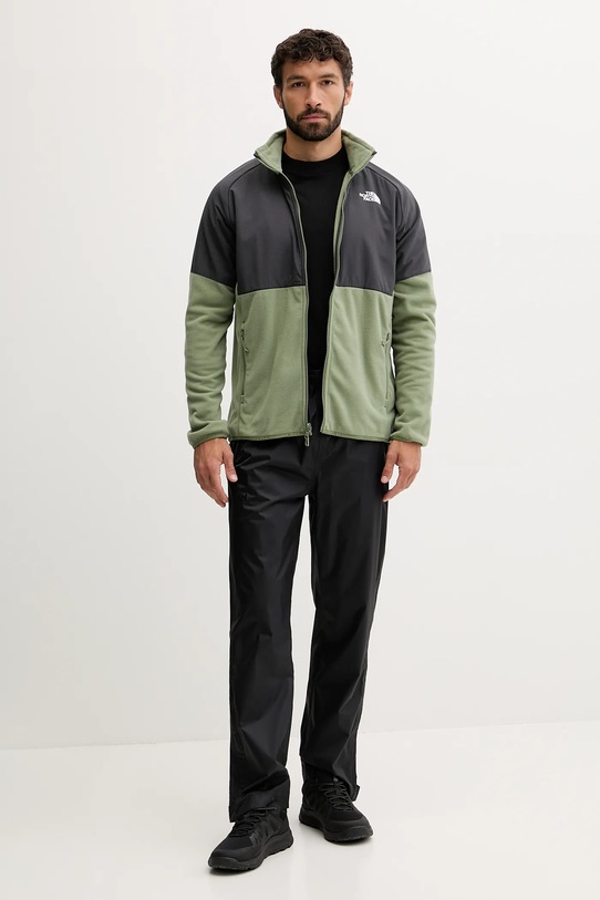 The North Face felpa in pile Glacier Heavyweight NF0A89JGDKI1 verde AW25