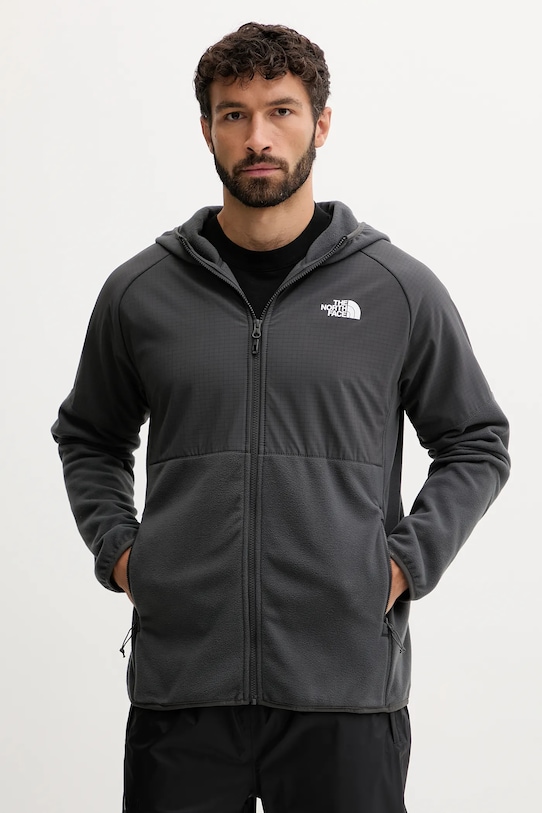 The North Face bluza polarowa Glacier Heavyweight bez kaptura czarny NF0A89JJU8M1
