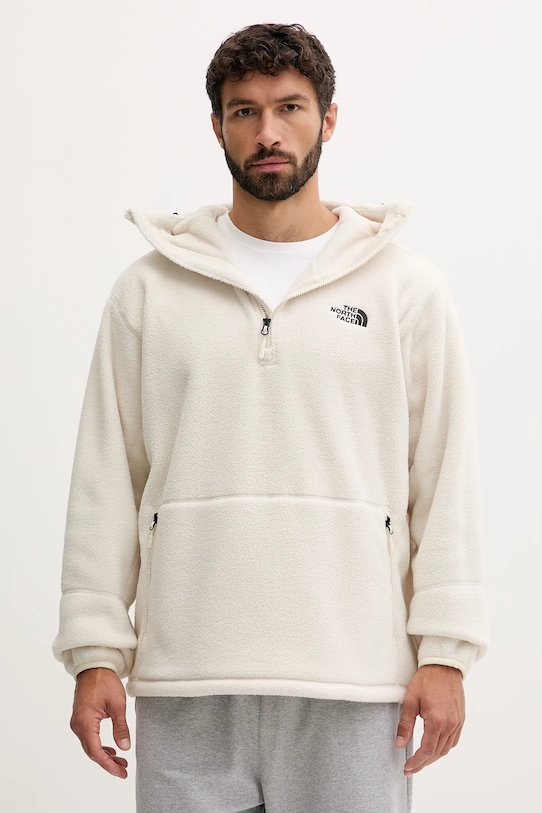 The North Face bluza polarowa Dirus z kapturem beżowy NF0A8F1X11P1