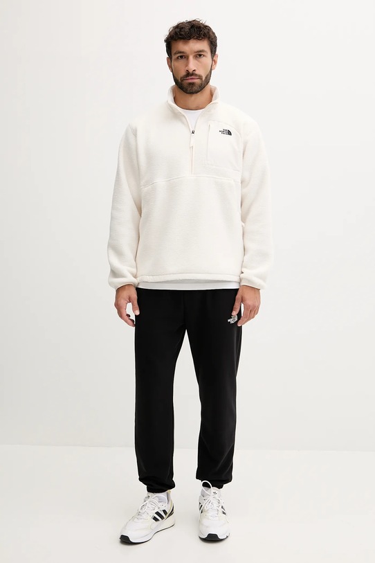 Fleecová mikina The North Face NF0A8FKPQLI1 krémová AW25