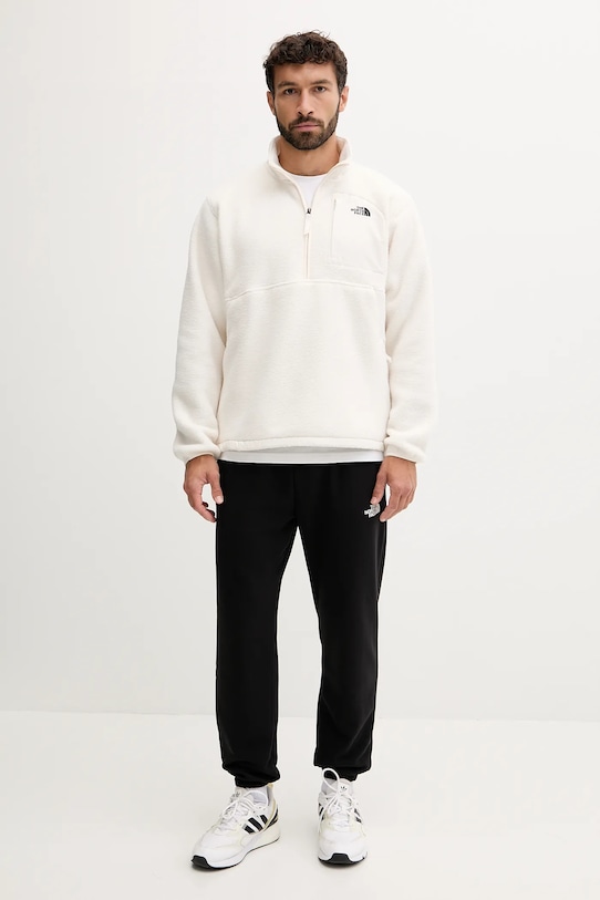 Fleecová mikina The North Face NF0A8FKPQLI1 krémová AW25