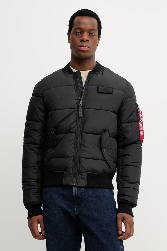 Alpha Industries kurtka bomber bez kaptura czarny 138116.03