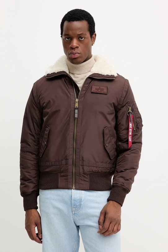 Alpha Industries kurtka bez kaptura brązowy 198122.696
