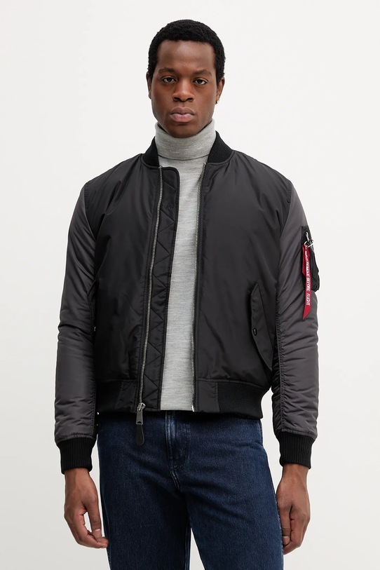 Alpha Industries kurtka bomber bez kaptura czarny 258120.03