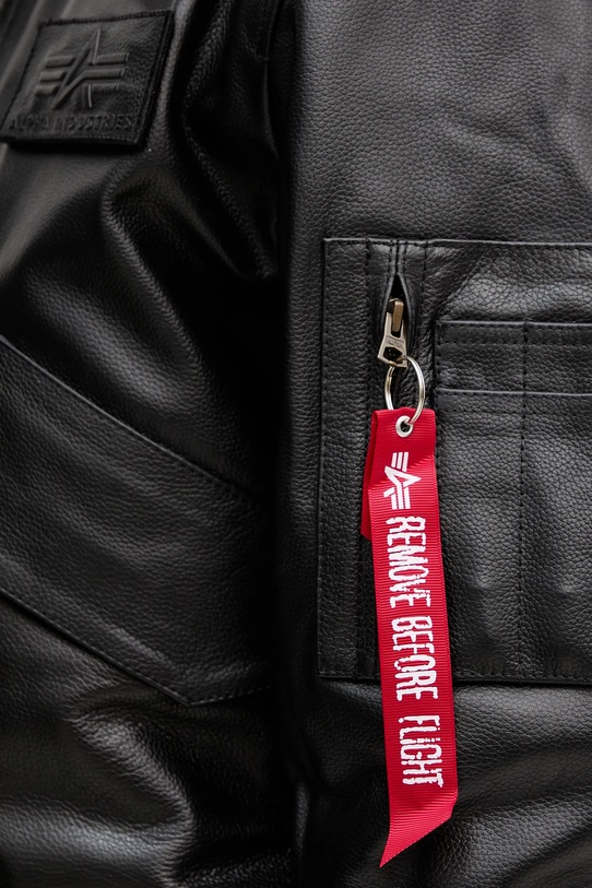 Alpha Industries kurtka skórzana czarny 100109.03