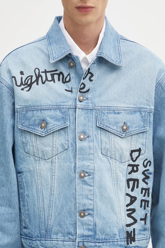 Džínová bunda Sky High Farm Sweet dreams modrá SHF07J003