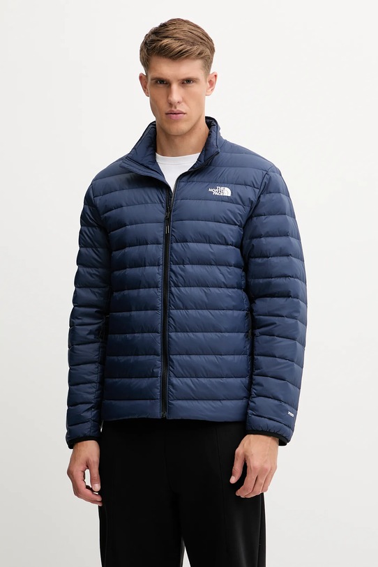 Péřová bunda The North Face Classic Down s podšívkou námořnická modř NF0A8D1U8K21